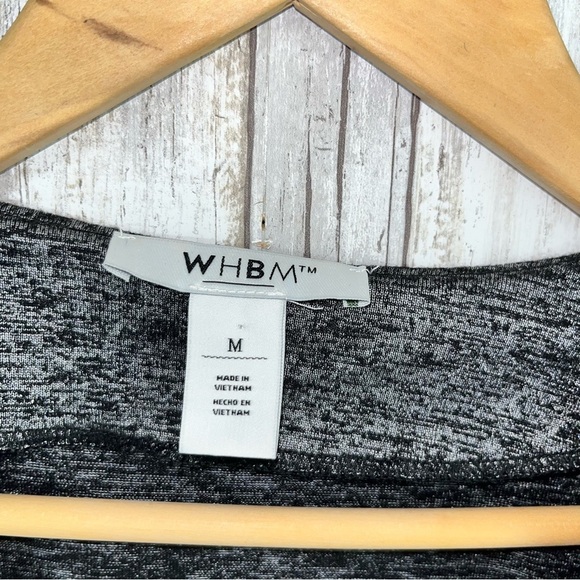 White House Black Market Grey Faux Wrap Blouse - Picture 5 of 5